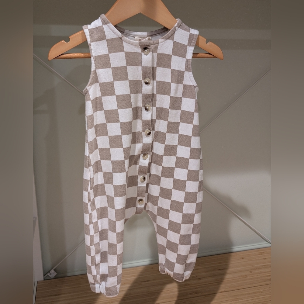 Checkered Sleeveless Romper